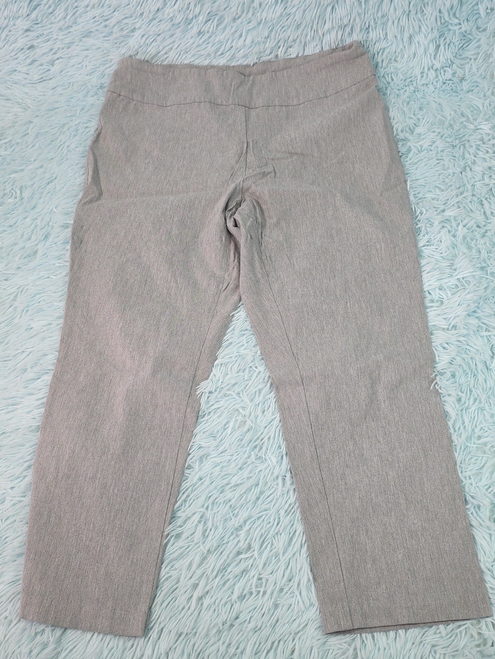 Tribal Light Gray Pull On Capri Pants Petite 14P